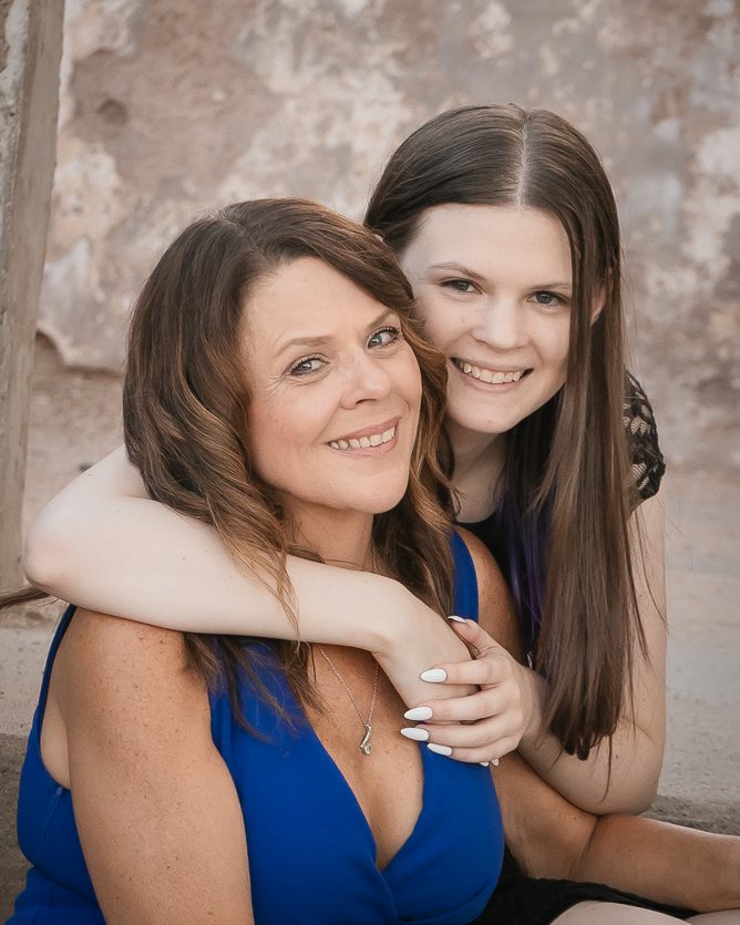 Kim Mother Daughter family portrait by Pak Studios in Arizona family portrait session