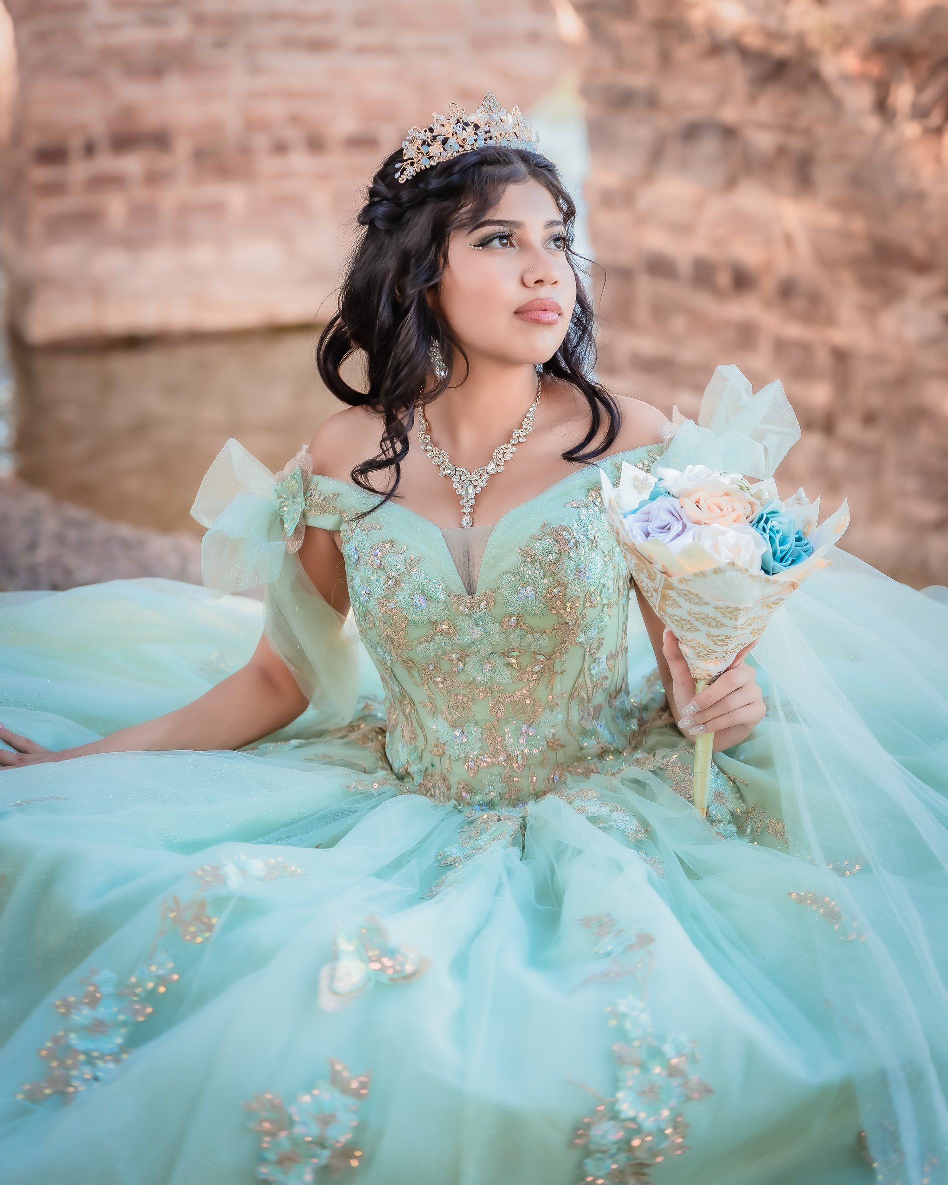 Cindy quinceañera portrait by Pak Studios in portrait session at Hotel San Carlos in Phoenix, Arizona