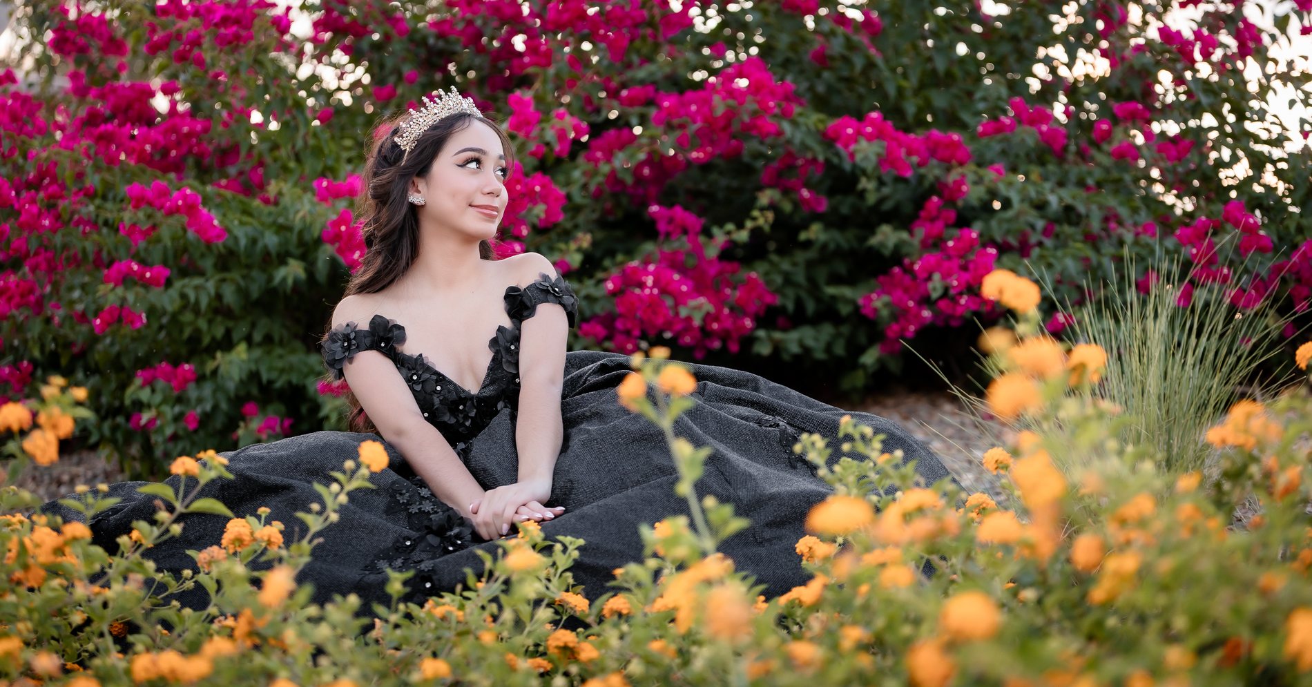 Crystal quinceañera portrait by Pak Studios in Arizona quinceañera portrait session