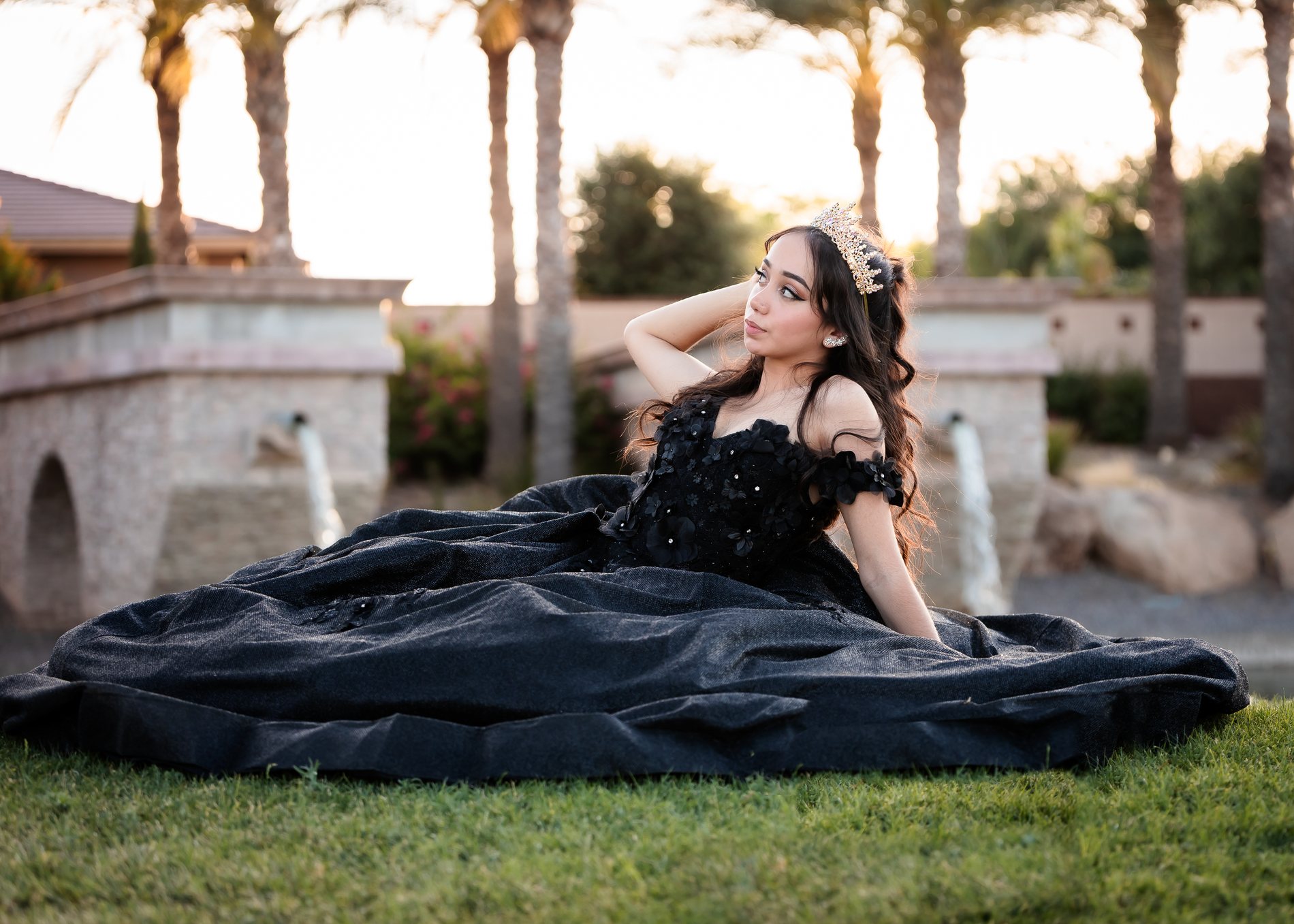 Crystal quinceañera portrait by Pak Studios in Arizona quinceañera portrait session