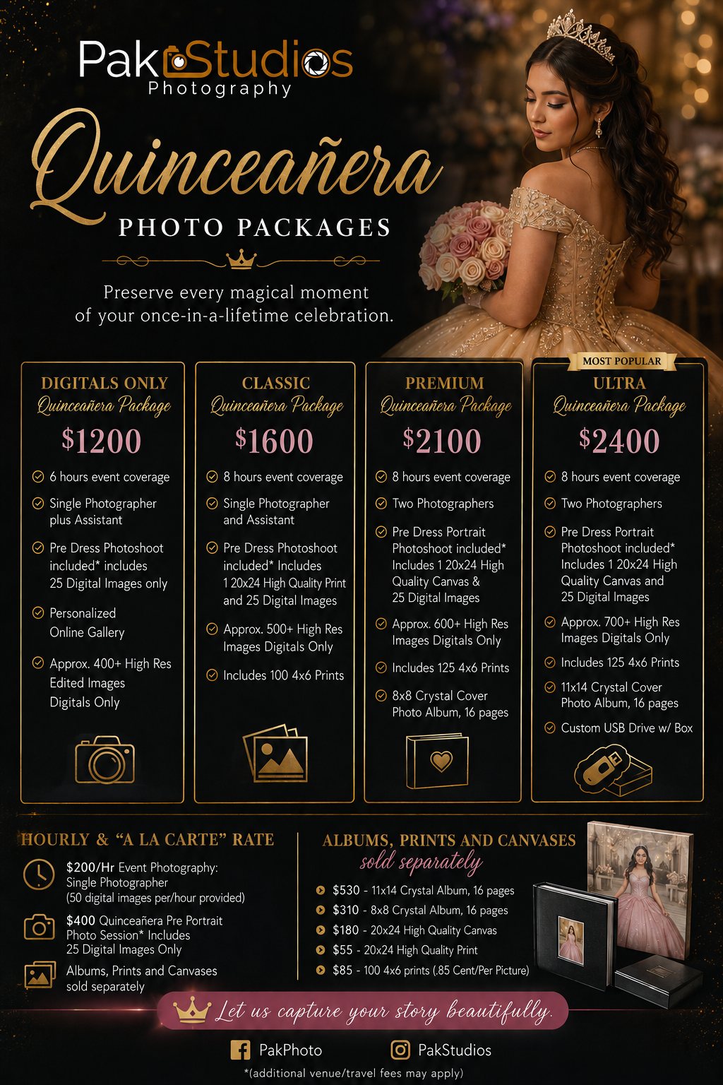 Quinceañera Packages flyer reference
