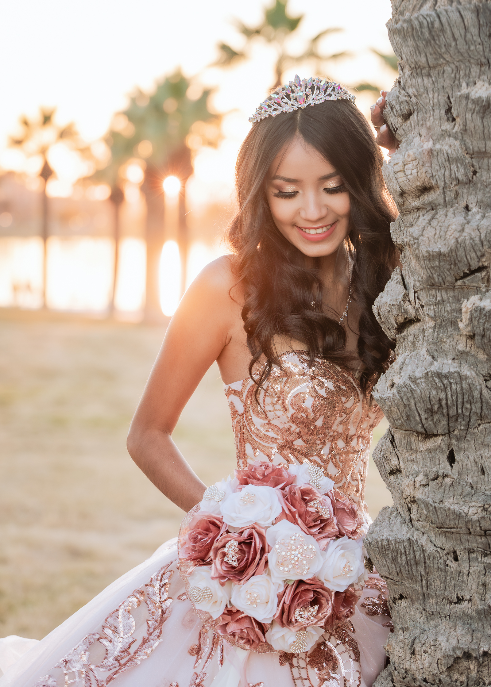 Alecia Quinceanera portrait by Pak Studios