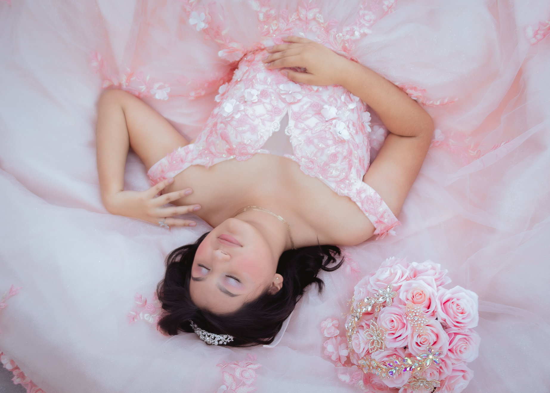 Ashlyn Quinceanera portrait by Pak Studios