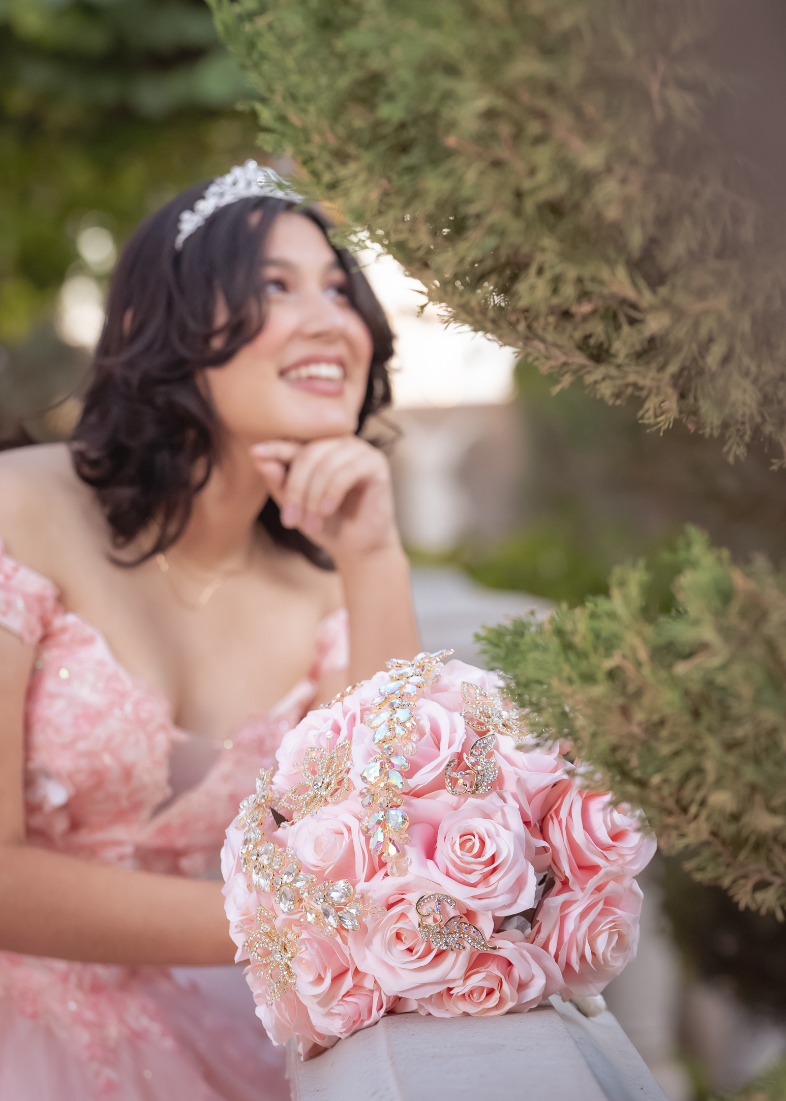 Ashlyn Quinceanera portrait by Pak Studios