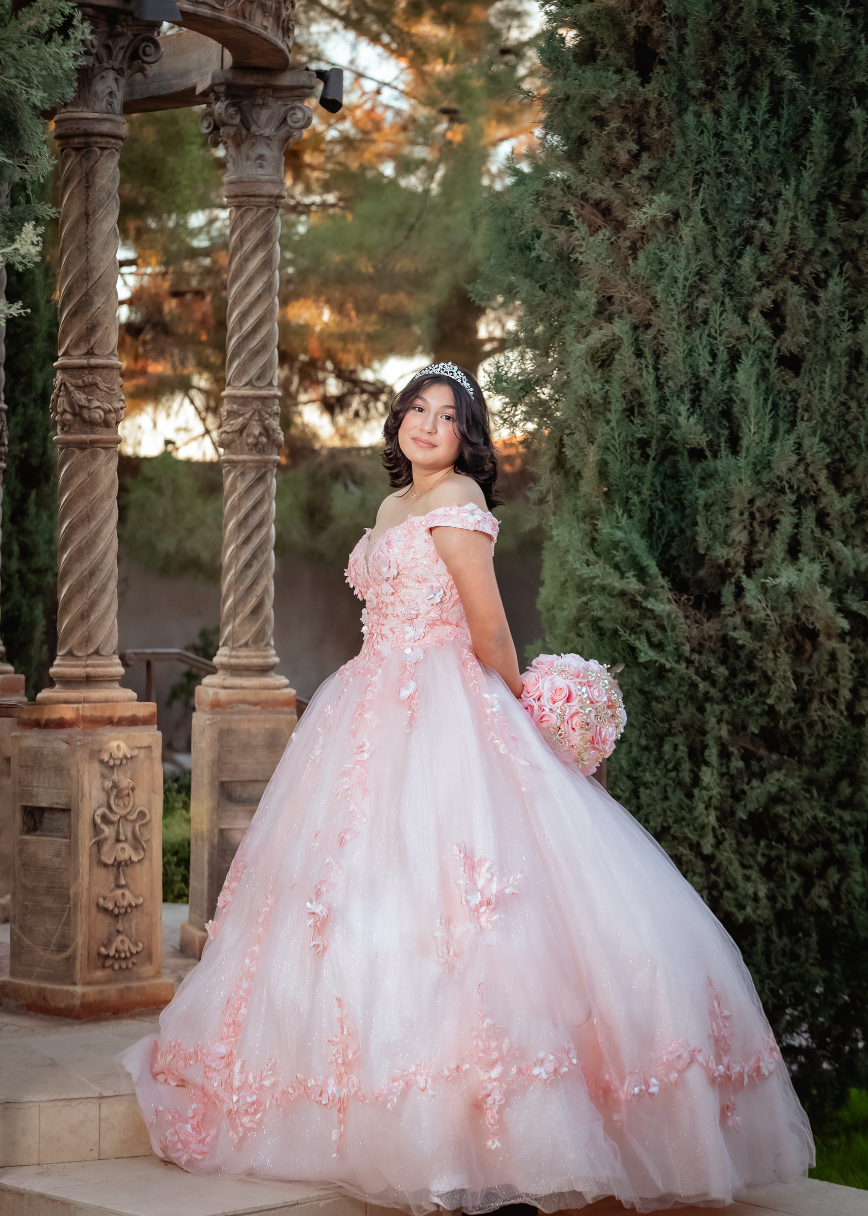 Ashlyn Quinceanera portrait by Pak Studios