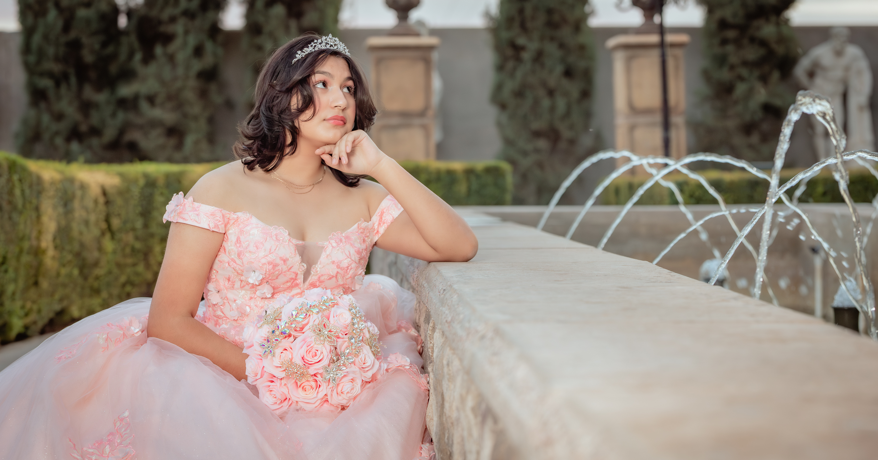 Ashlyn Quinceanera portrait by Pak Studios