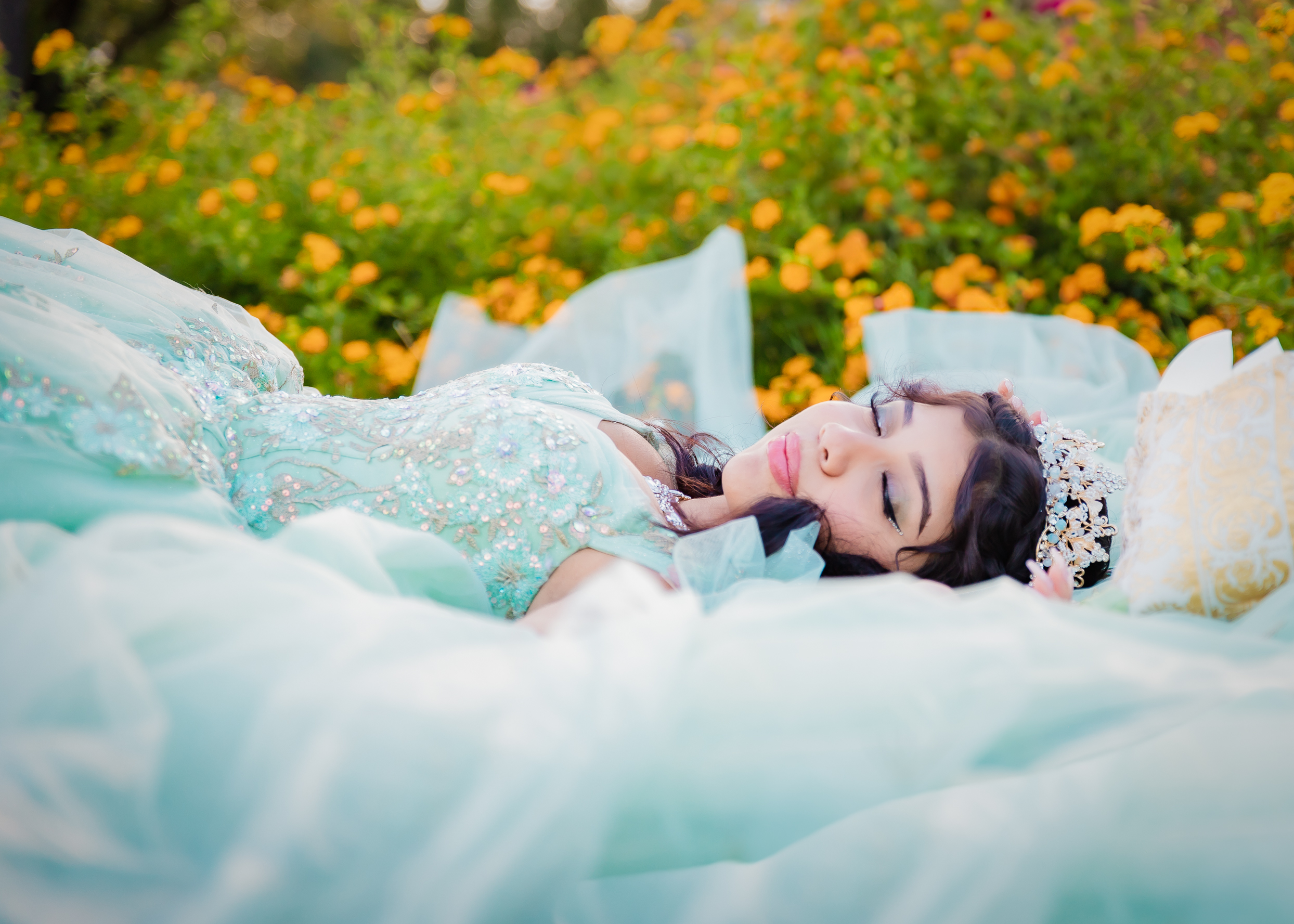 Cindy Quinceanera portrait by Pak Studios