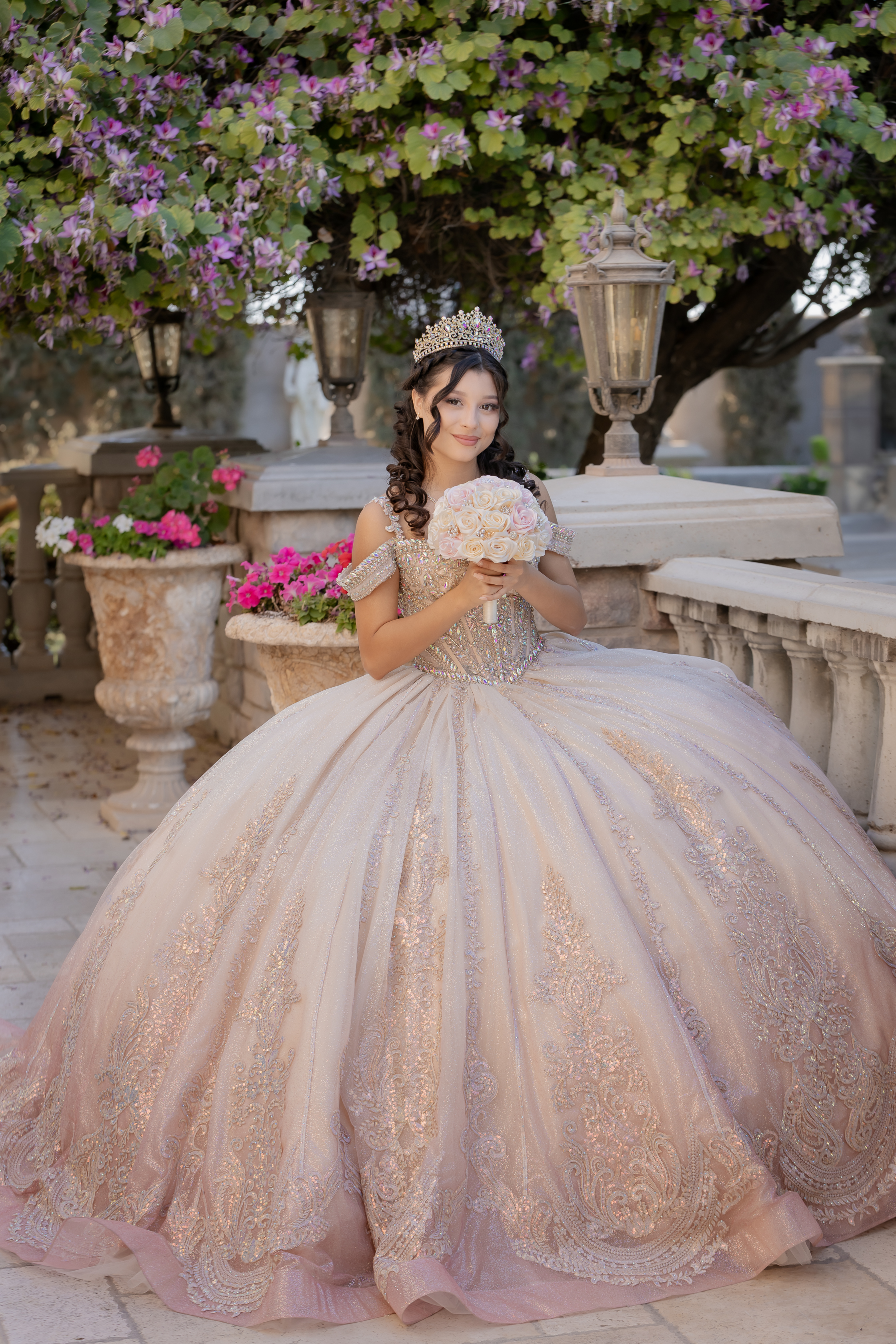 Joscelyn Quinceanera portrait by Pak Studios