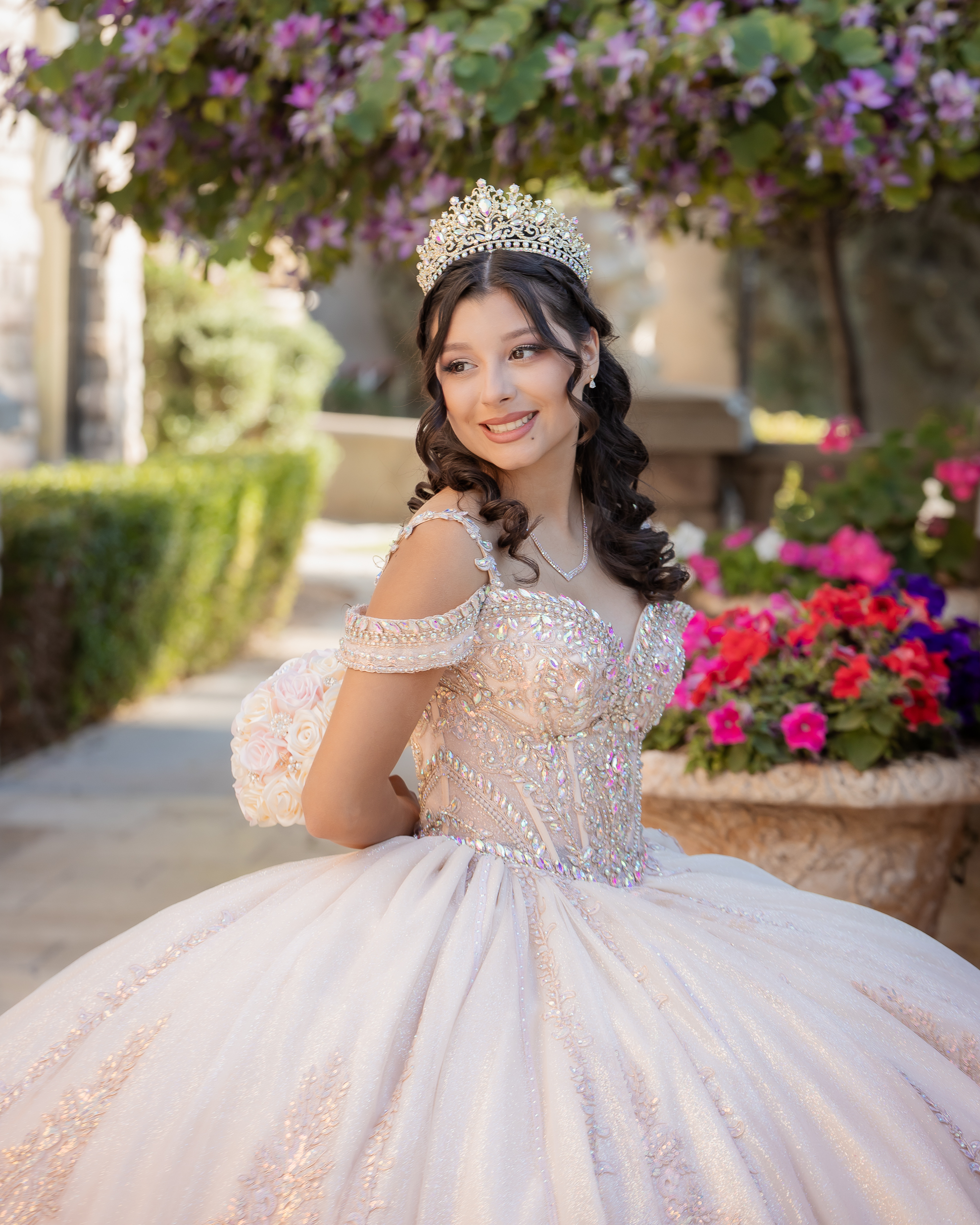 Joscelyn Quinceanera portrait by Pak Studios