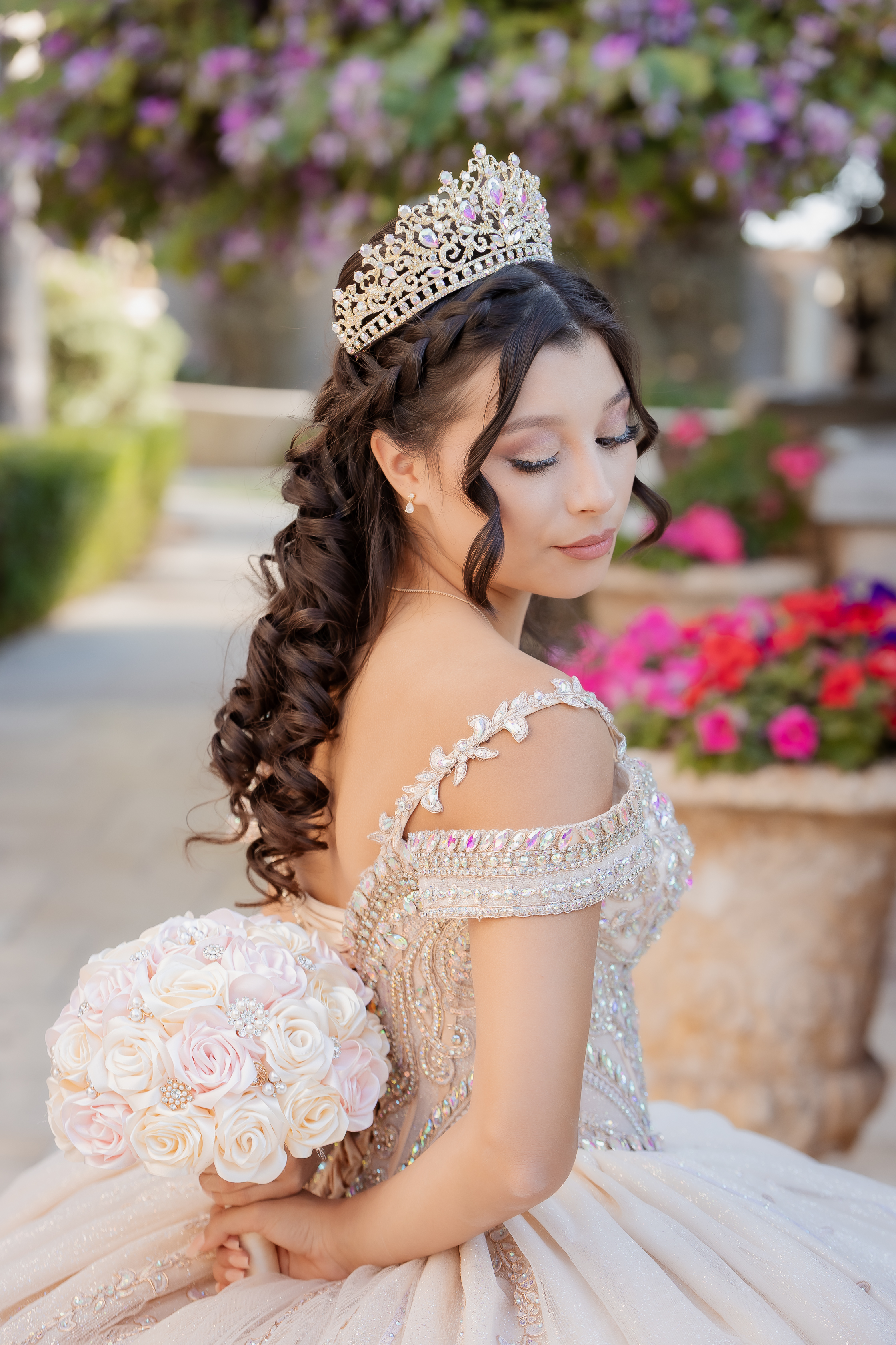 Joscelyn Quinceanera portrait by Pak Studios