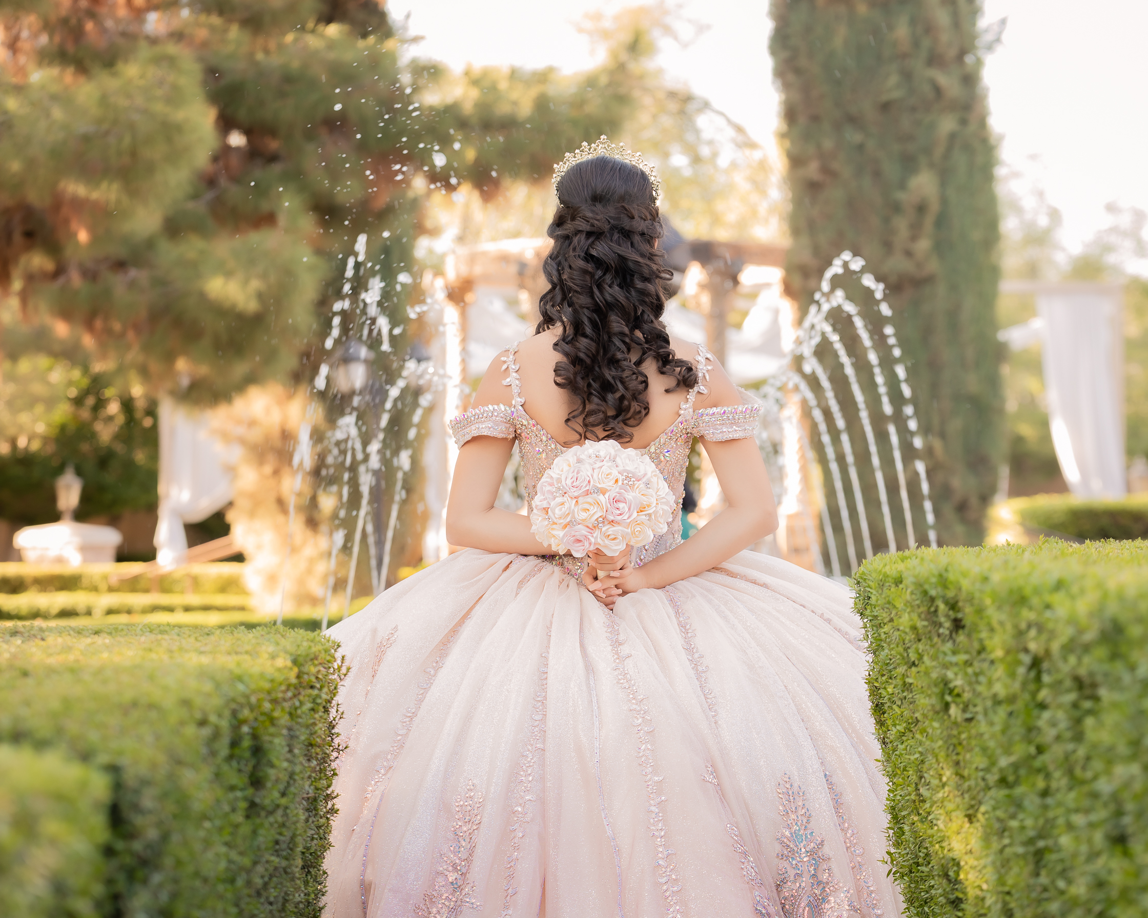 Joscelyn Quinceanera portrait by Pak Studios