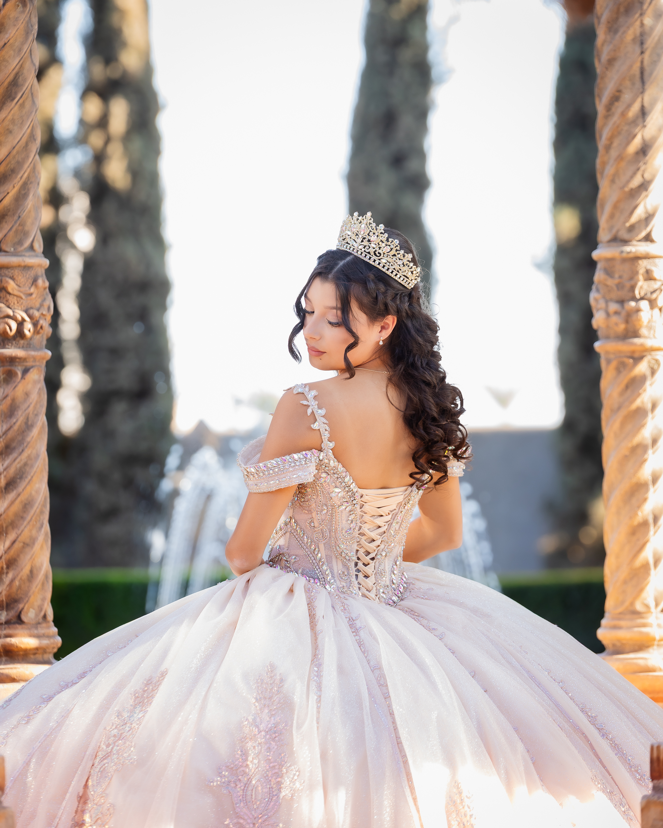 Joscelyn Quinceanera portrait by Pak Studios
