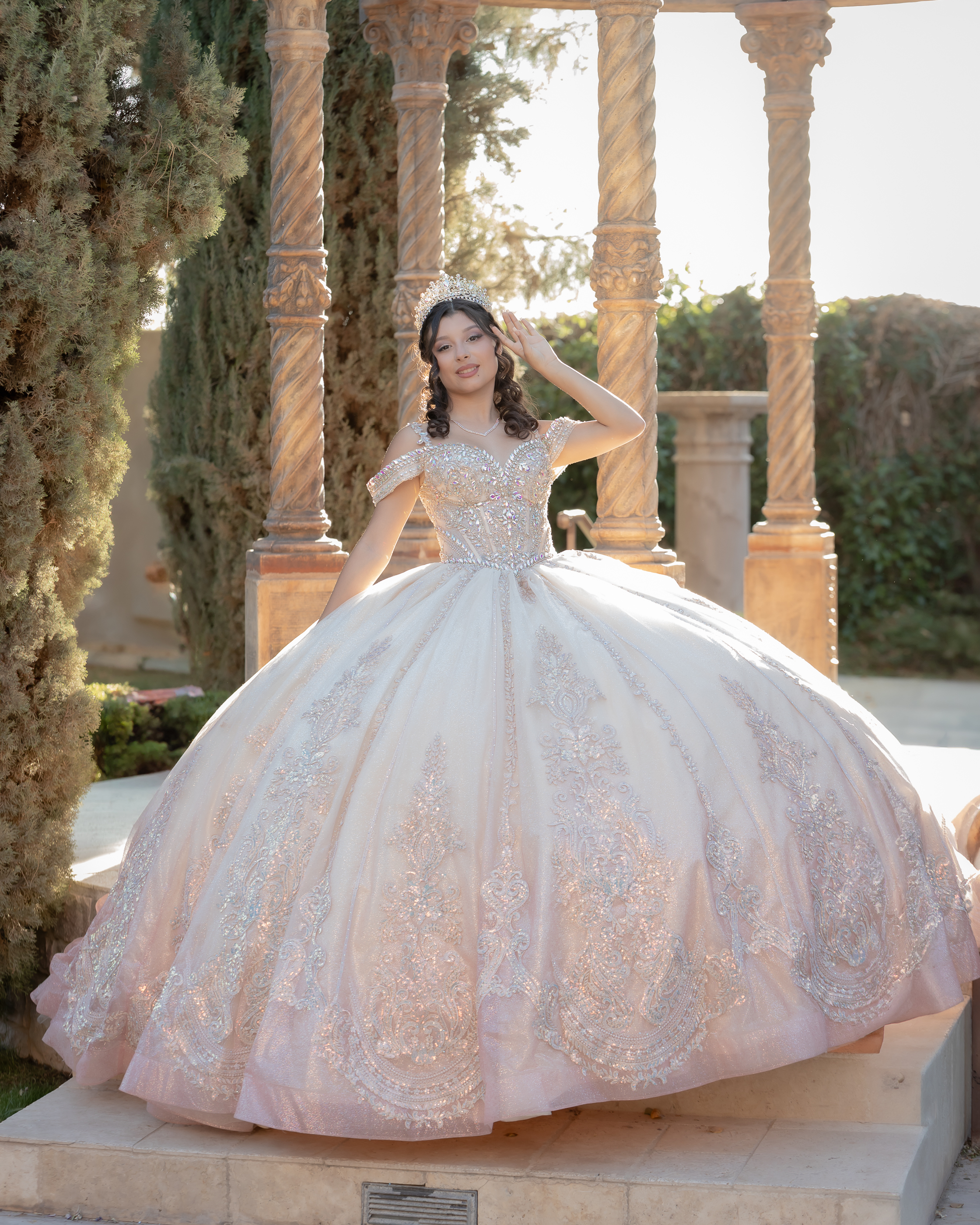 Joscelyn Quinceanera portrait by Pak Studios