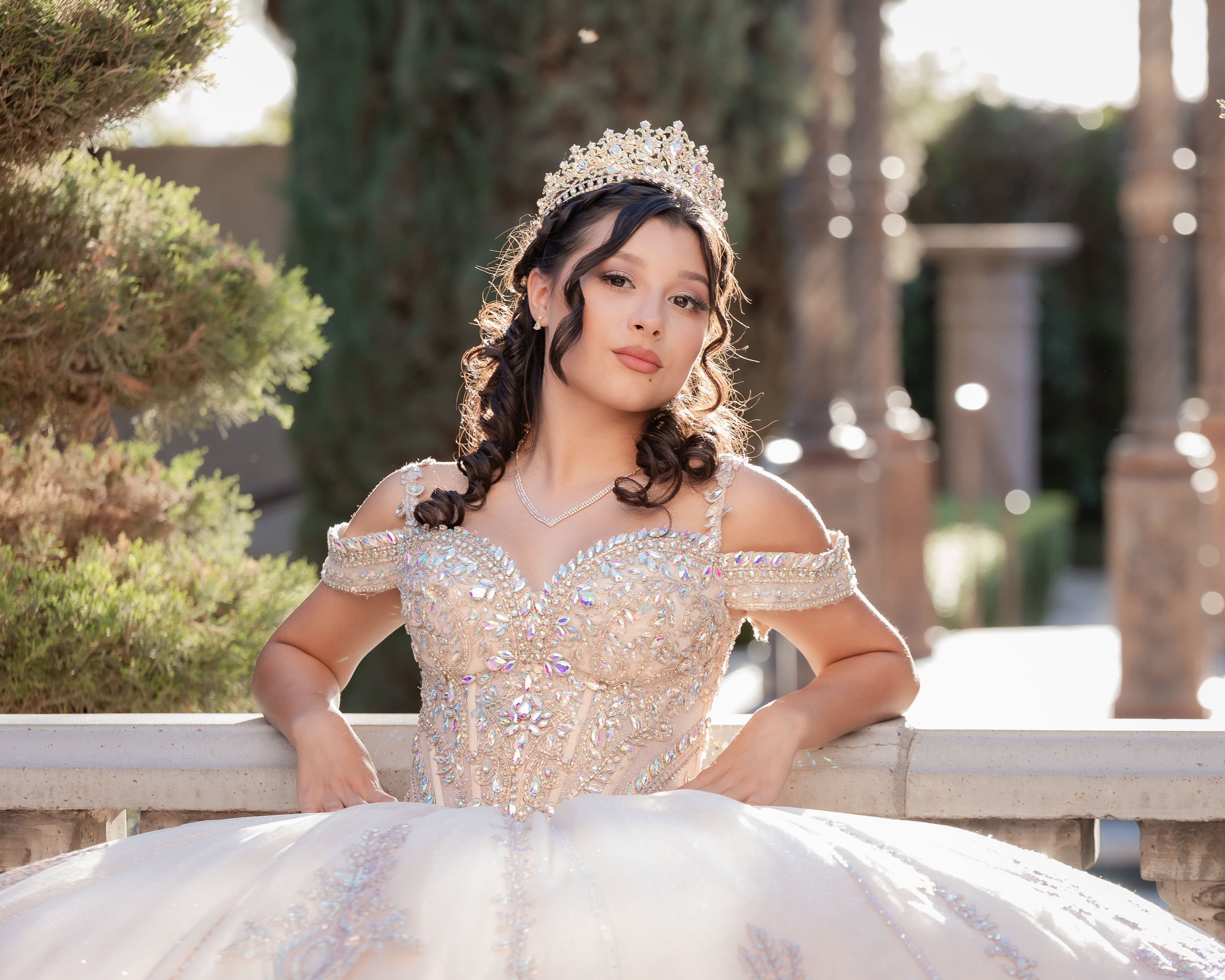 Joscelyn Quinceanera portrait by Pak Studios