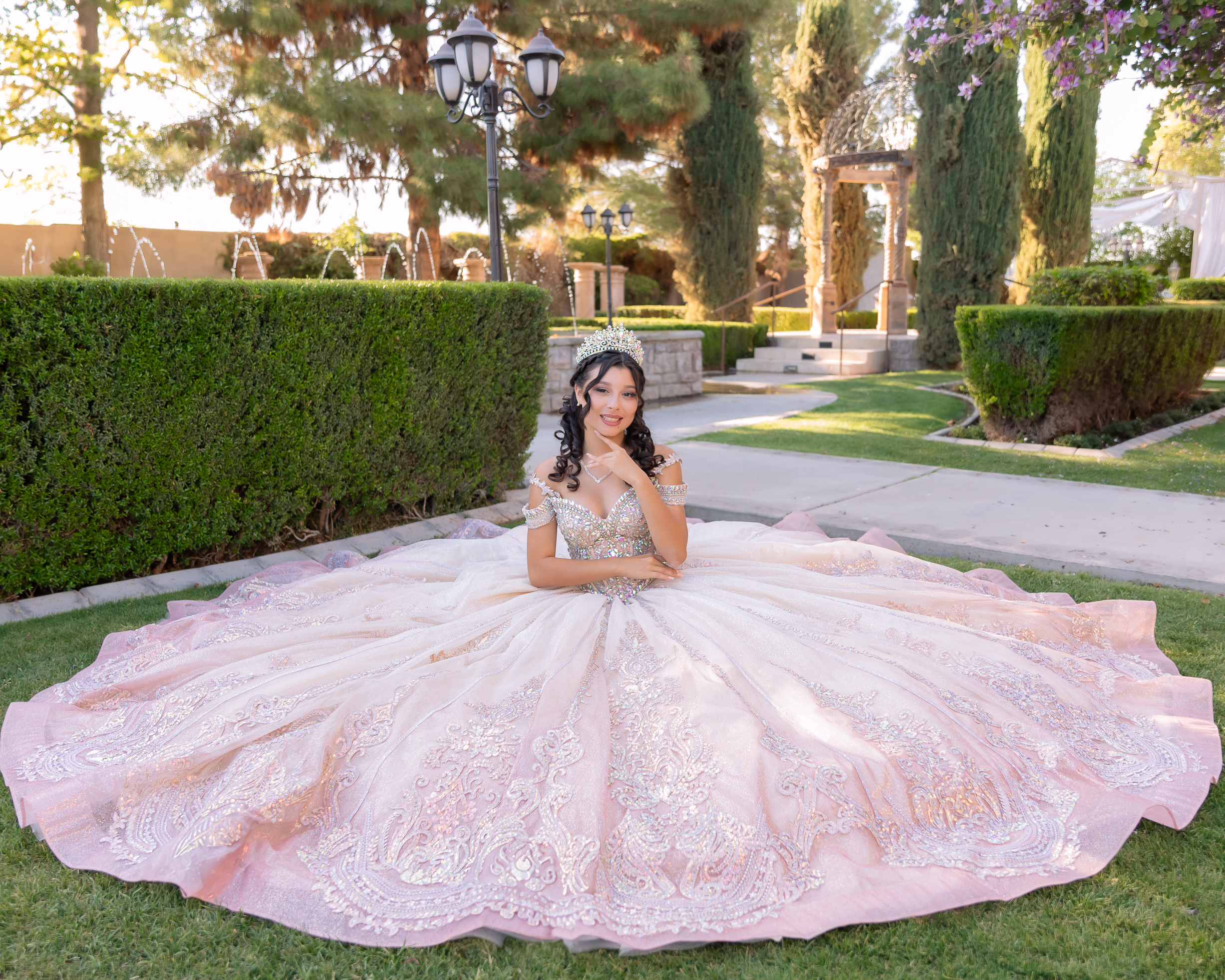 Joscelyn Quinceanera portrait by Pak Studios