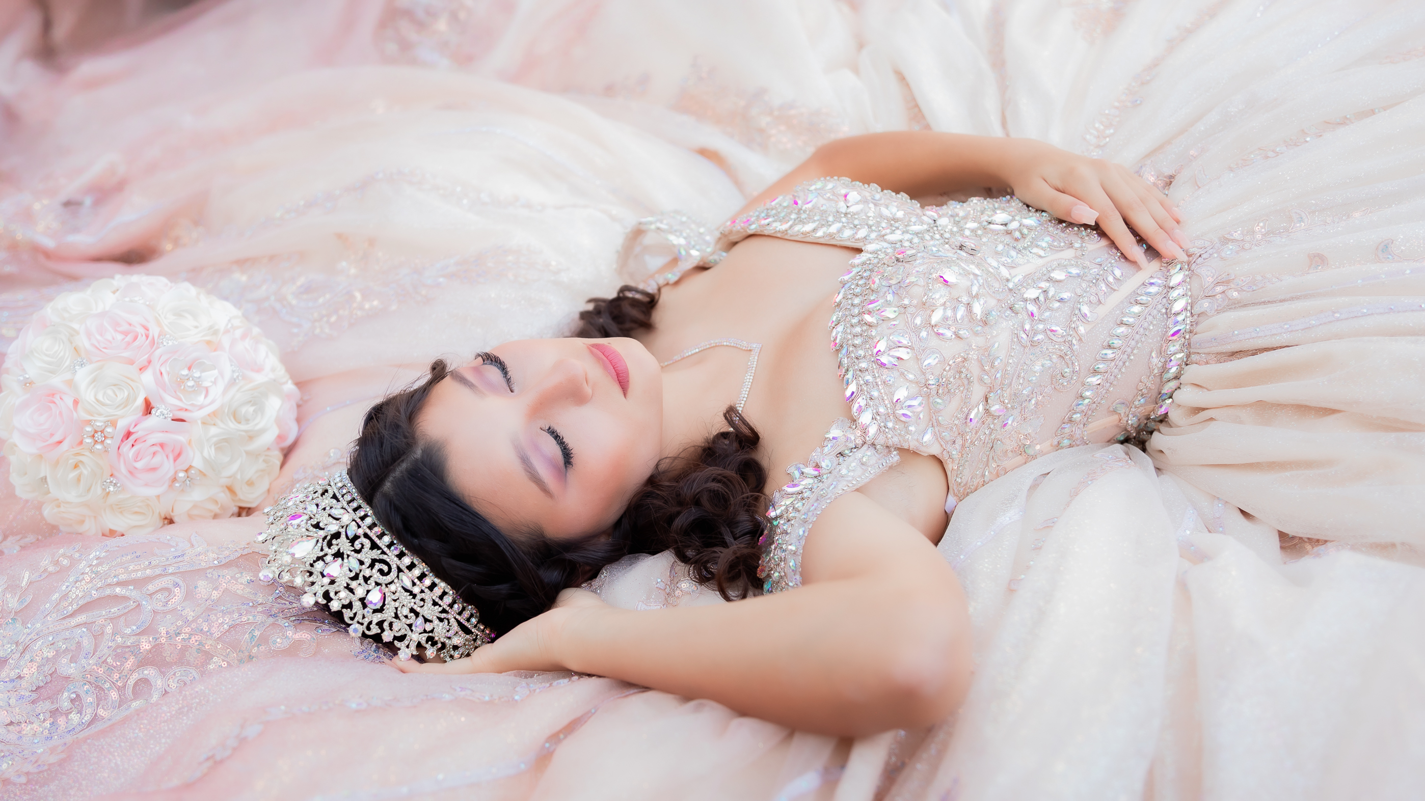 Joscelyn Quinceanera portrait by Pak Studios