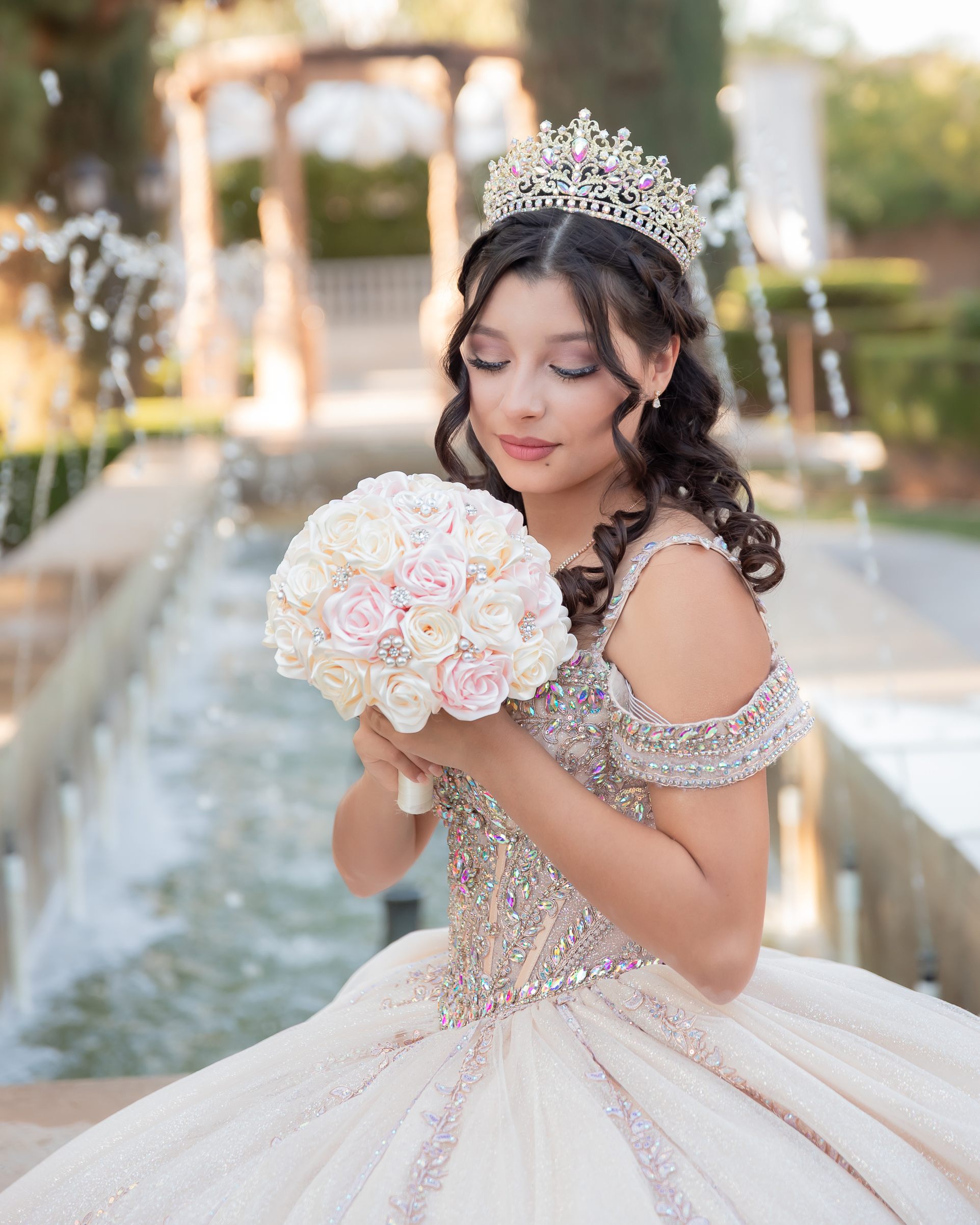 Joscelyn Quinceanera portrait by Pak Studios