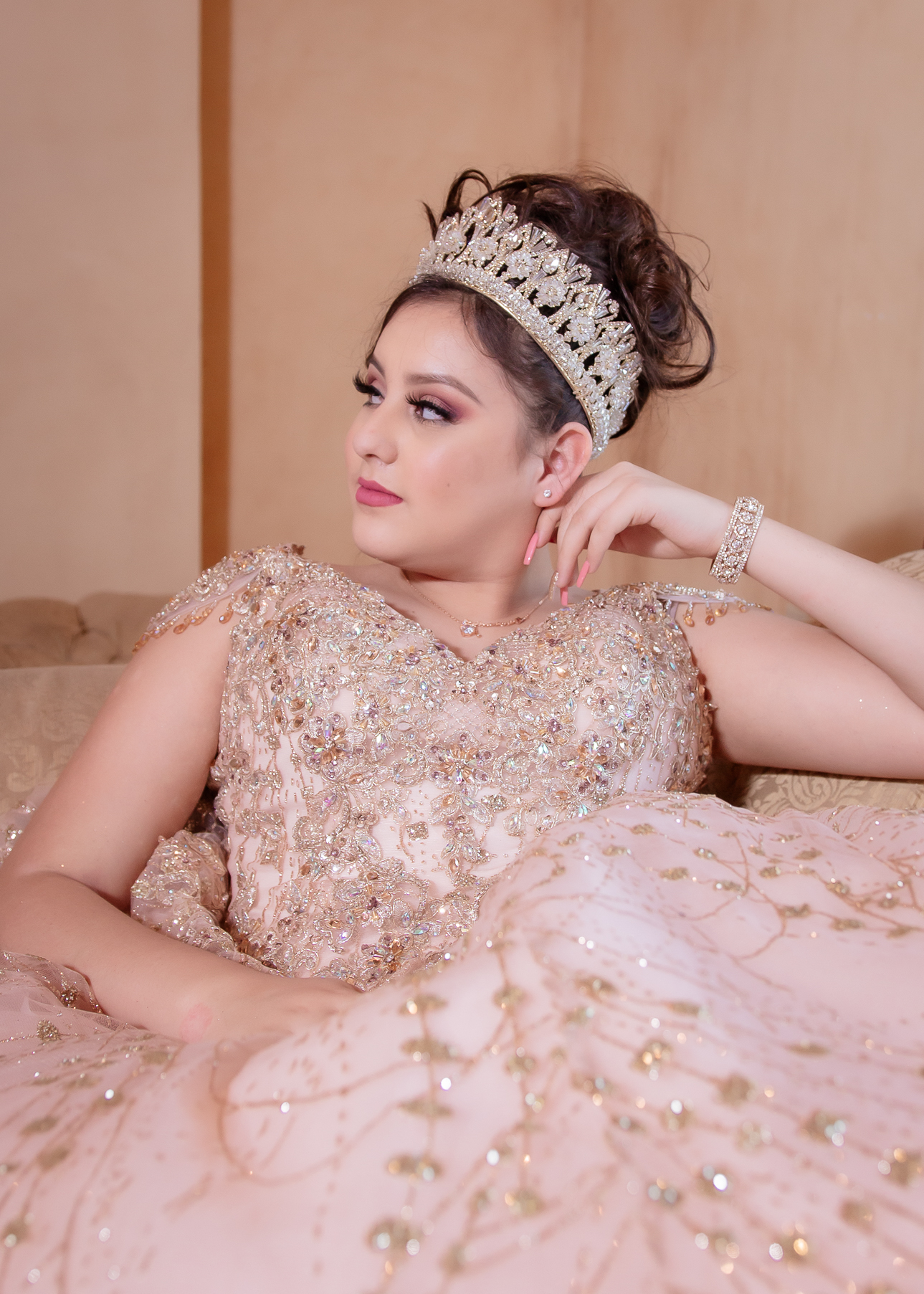 Lizette Quinceanera portrait by Pak Studios