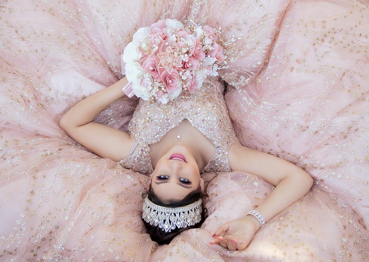 Lizette Quinceanera portrait by Pak Studios