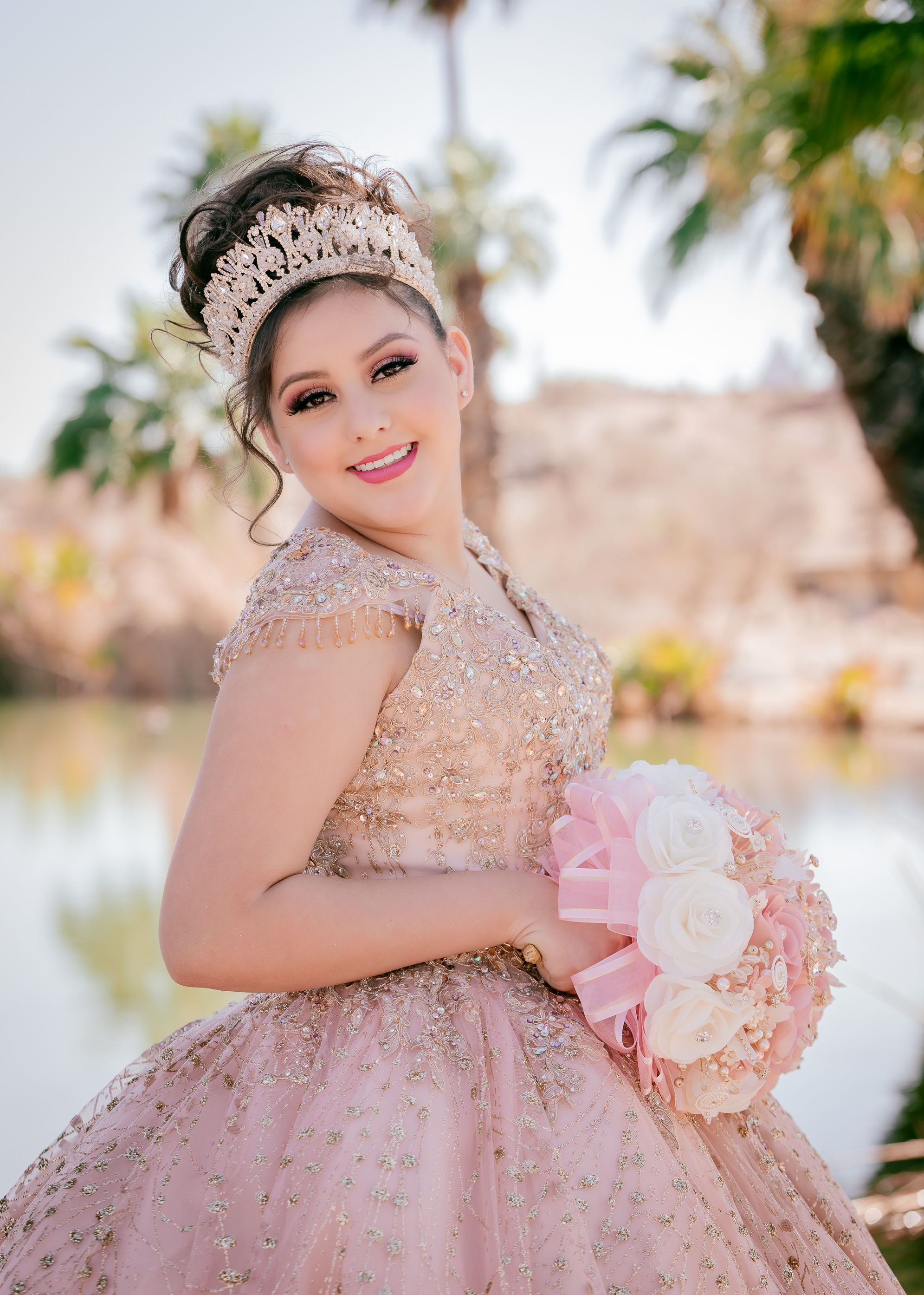 Lizette Quinceanera portrait by Pak Studios