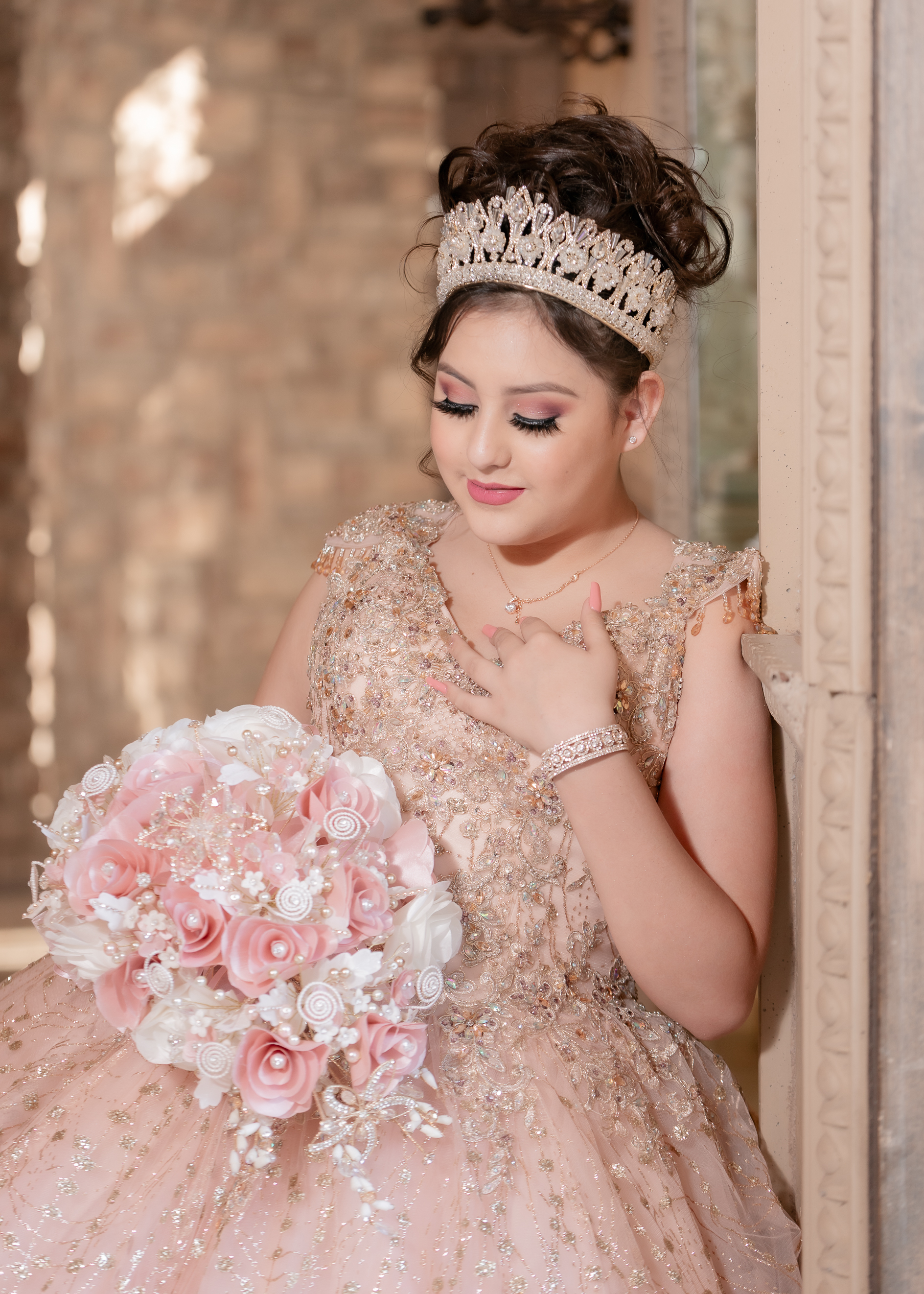 Lizette Quinceanera portrait by Pak Studios