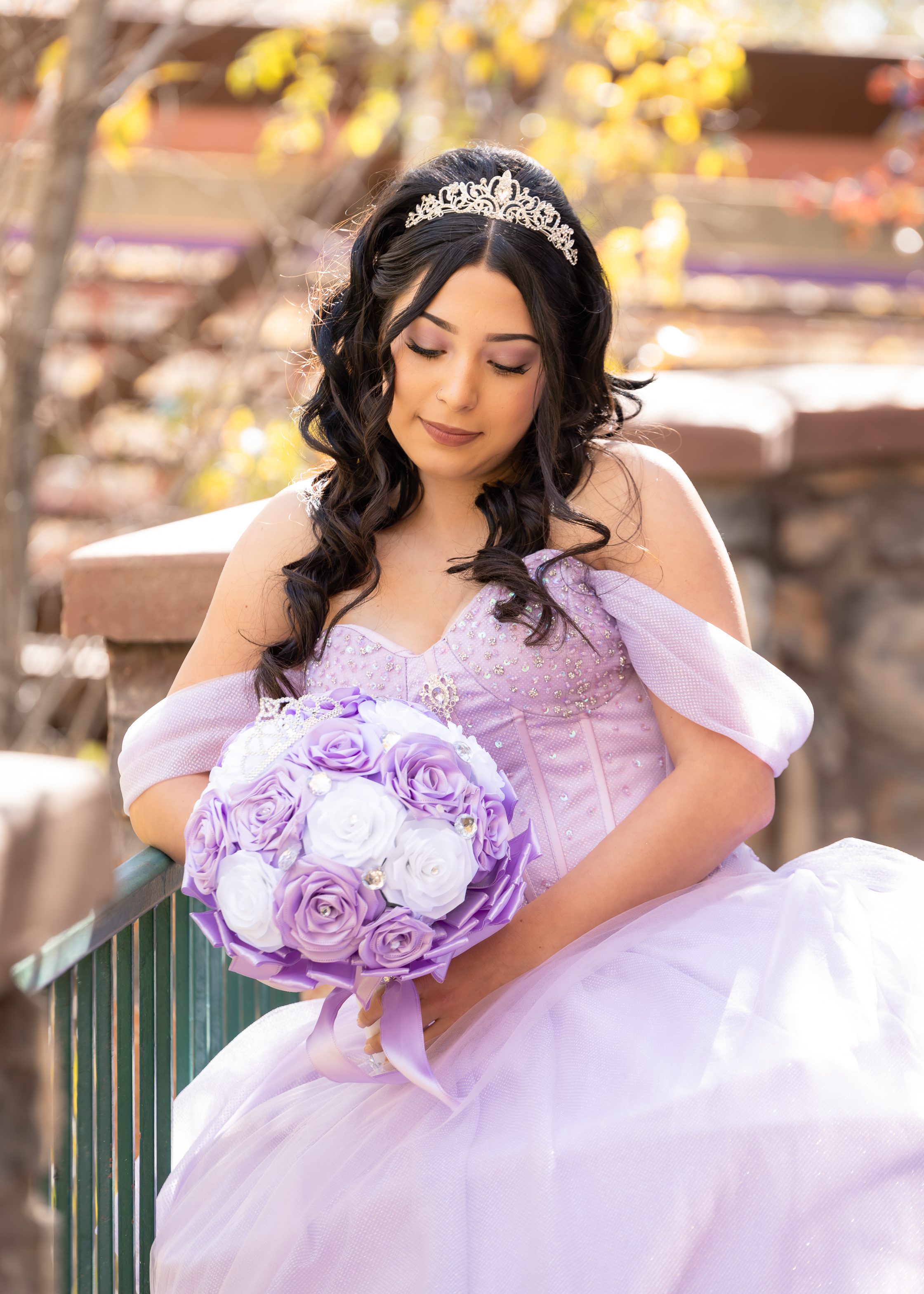 Llesena Quinceanera portrait by Pak Studios