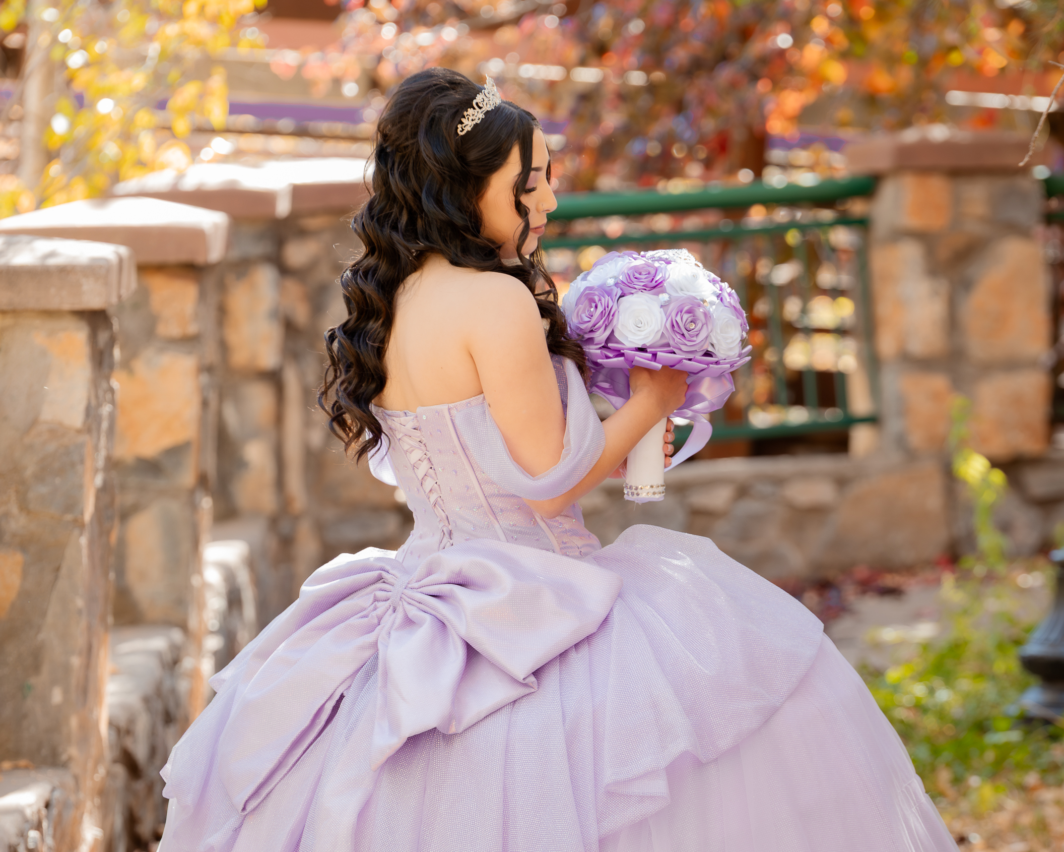 Llesena Quinceanera portrait by Pak Studios