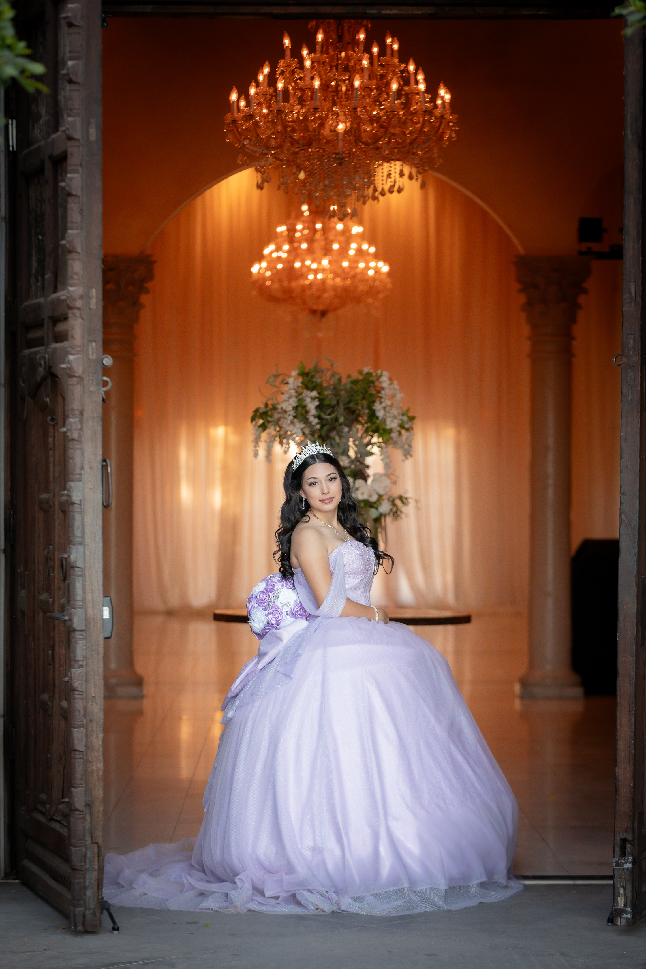 Llesena Quinceanera portrait by Pak Studios