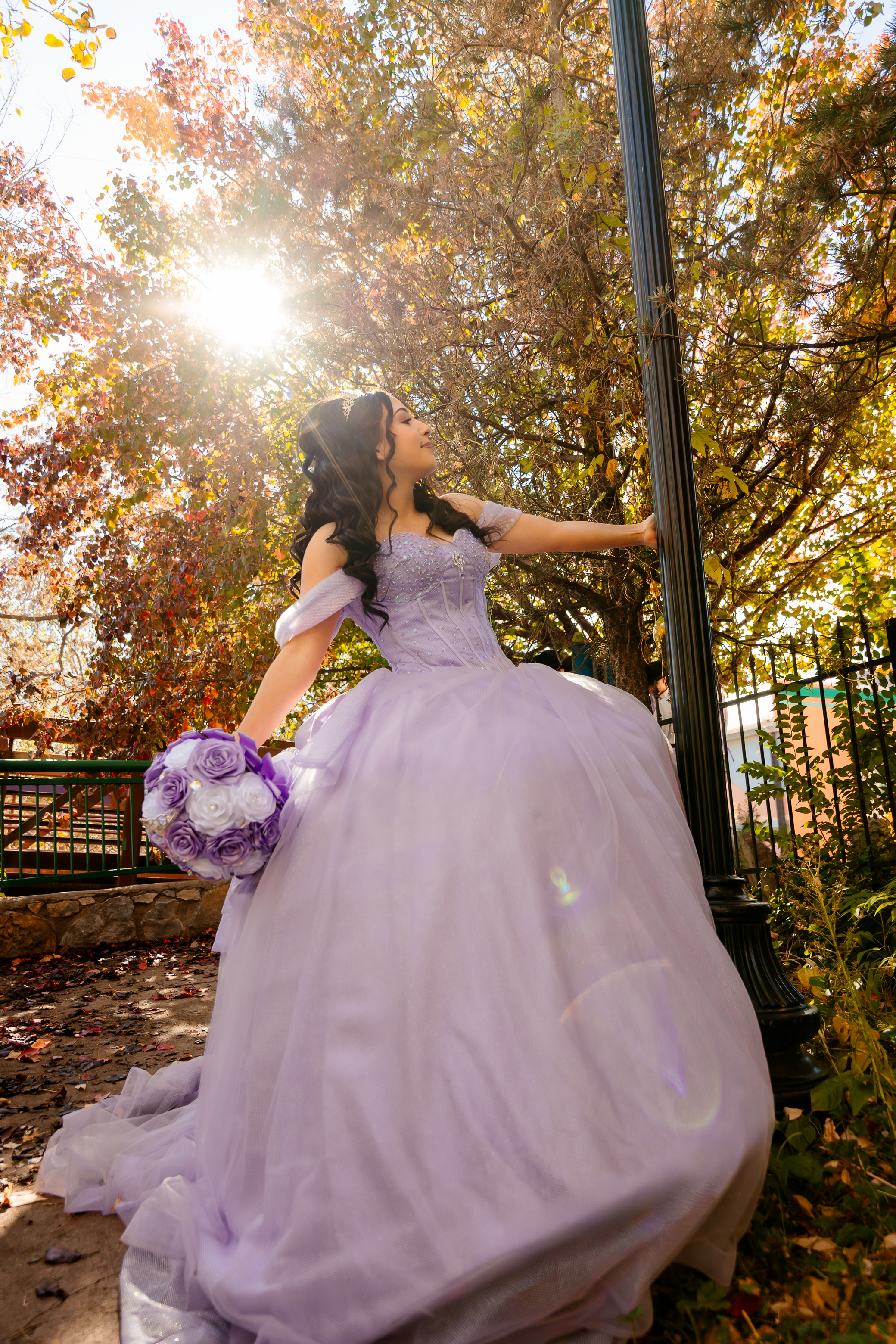 Llesena Quinceanera portrait by Pak Studios