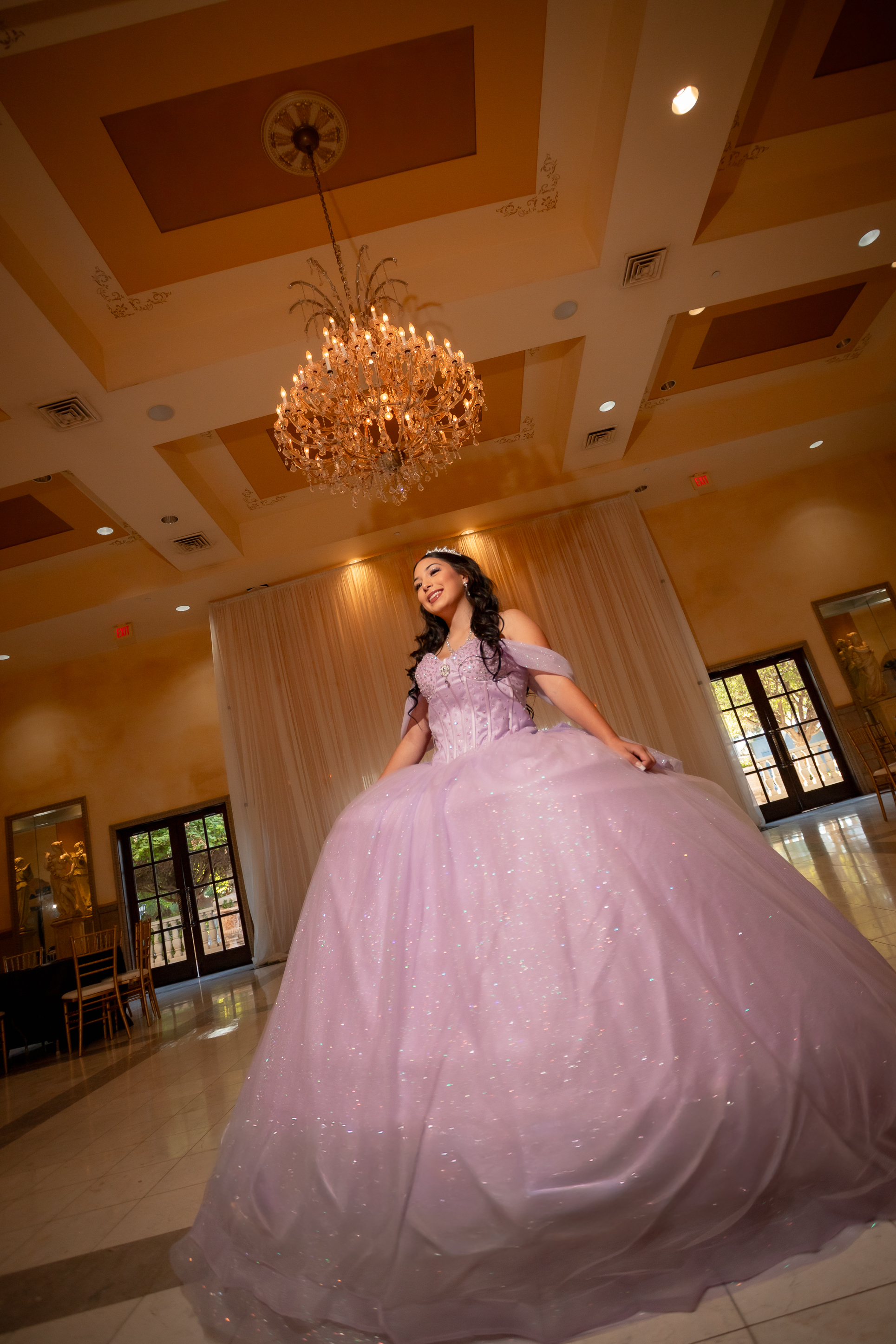Llesena Quinceanera portrait by Pak Studios