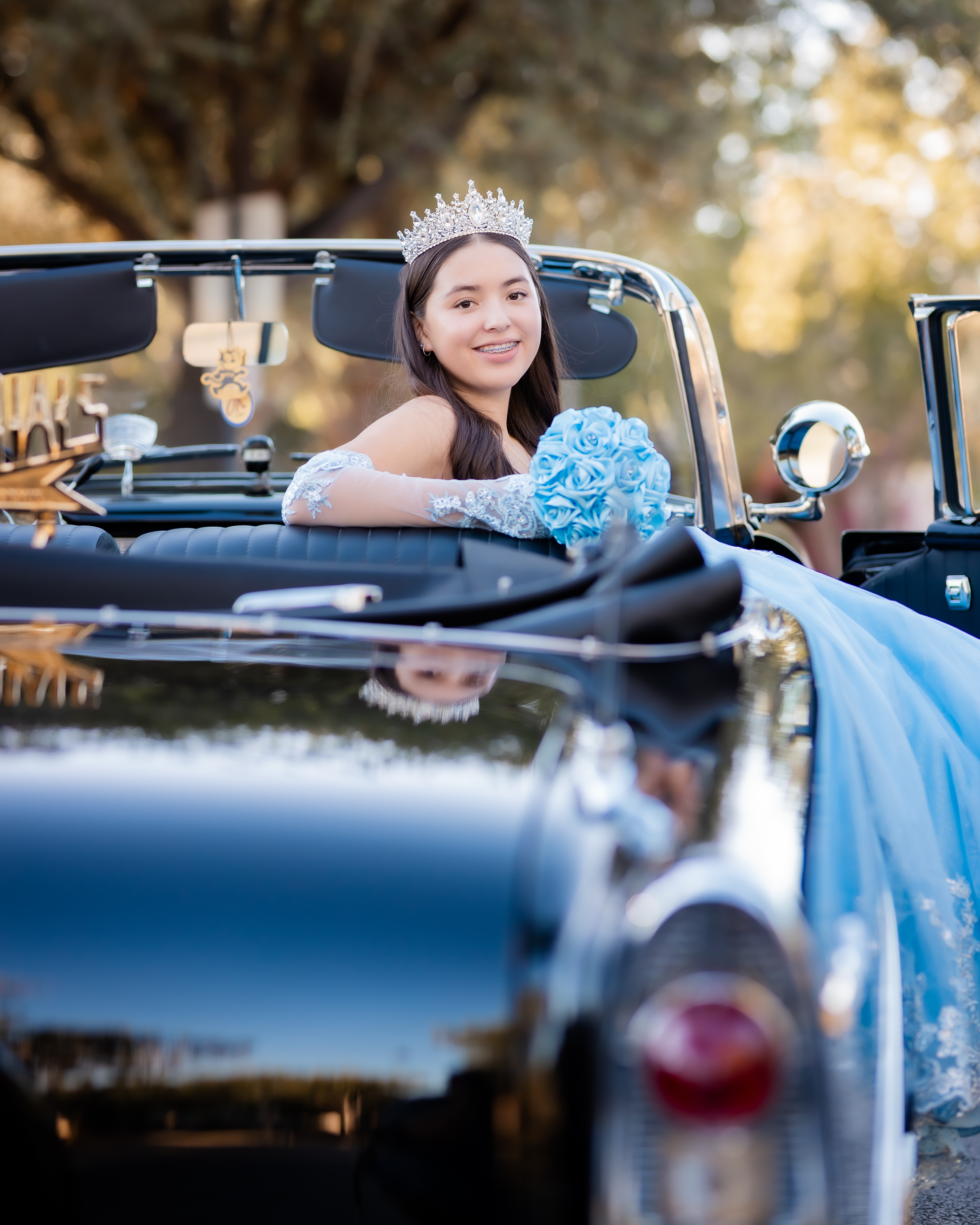 Nevaeh Quinceanera portrait by Pak Studios