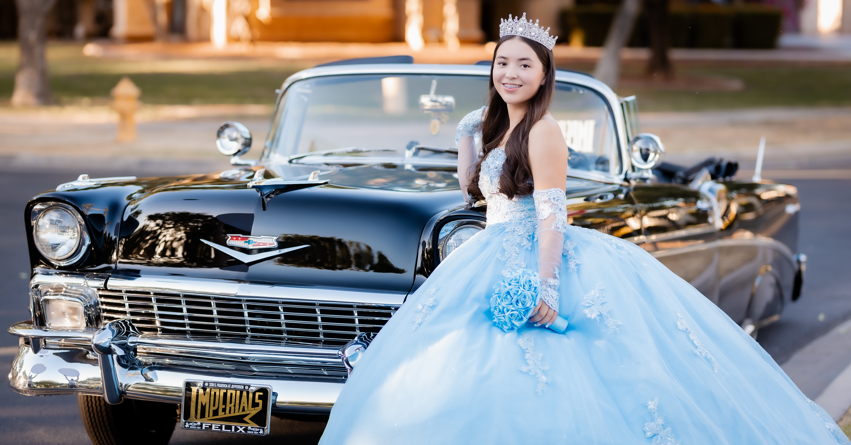 Nevaeh Quinceanera portrait by Pak Studios