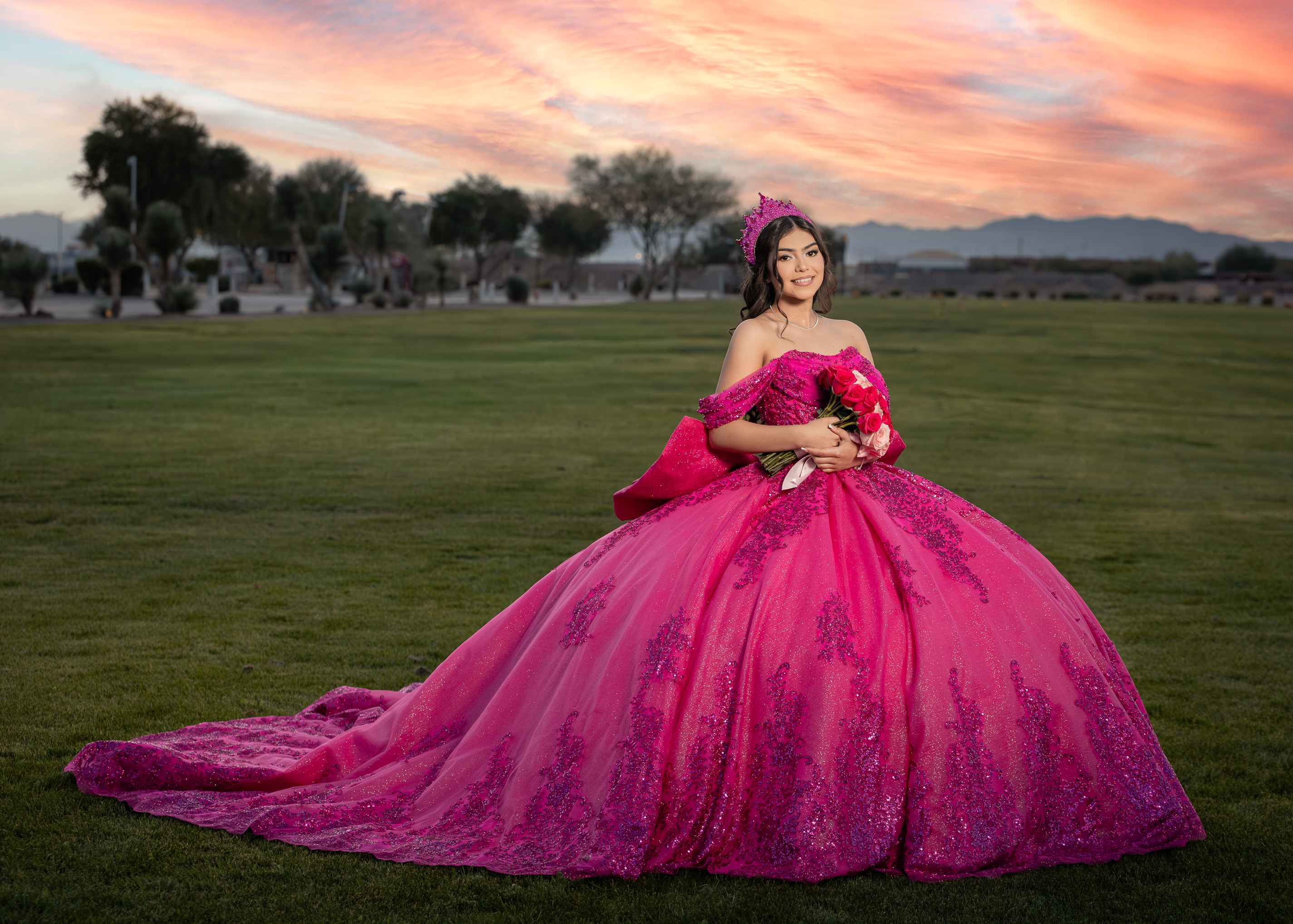 Victoria Quinceanera portrait by Pak Studios