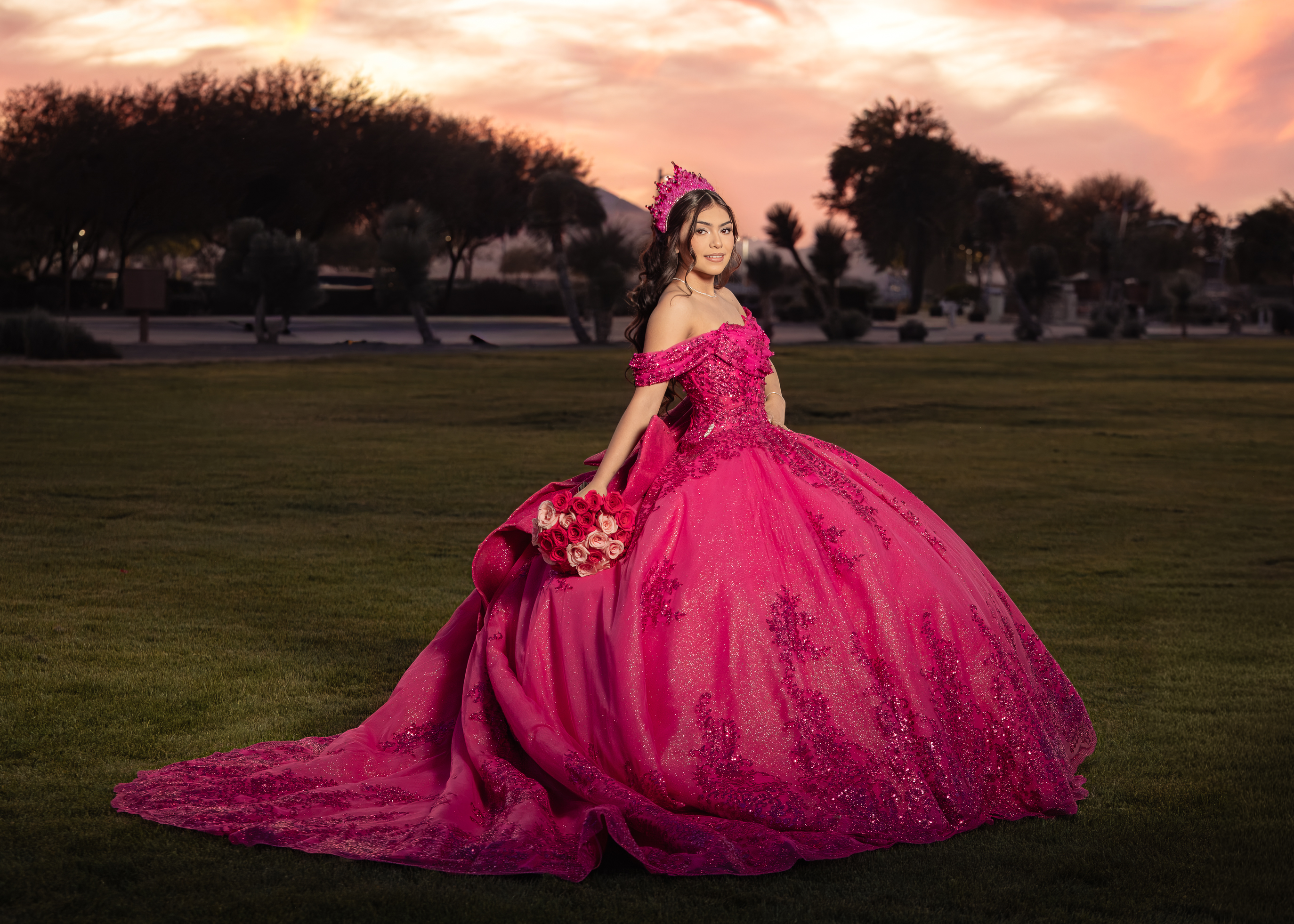 Victoria Quinceanera portrait by Pak Studios