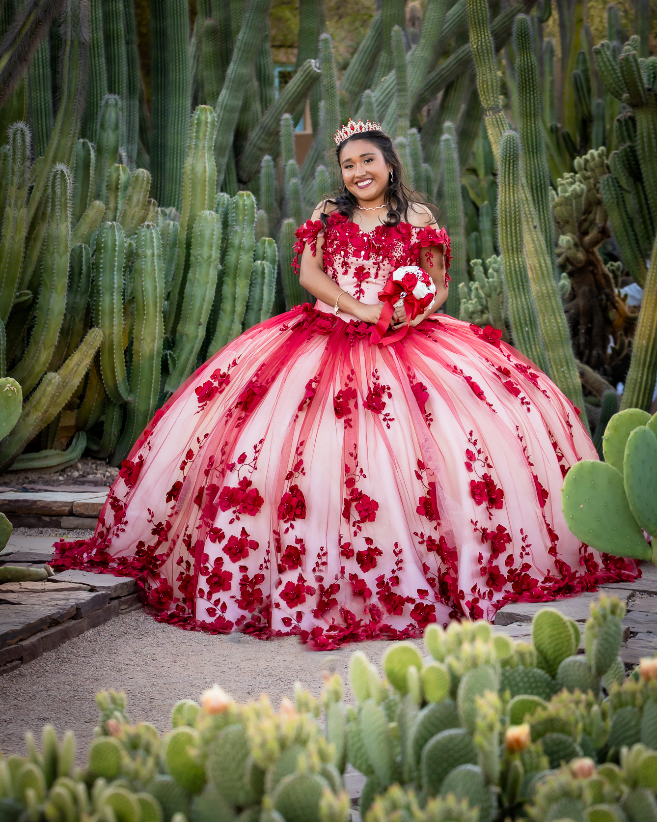 Victoriea Quinceanera portrait by Pak Studios